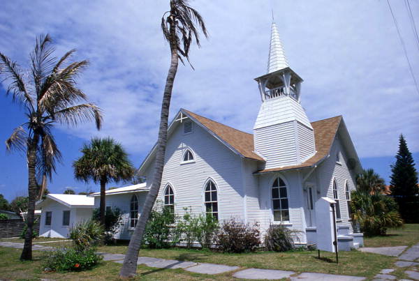 First Baptist Church at 421 4th St. in Boca Grande, Florida.