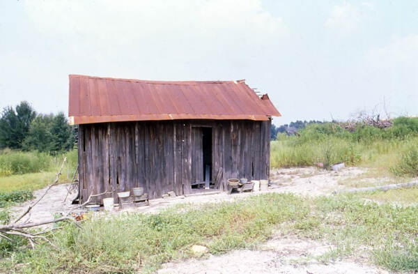Shed at the home of Lilie Thomas in Brooksville, Florida.
