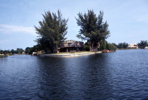 View showing a waterfront residence in Cocoa, Florida.