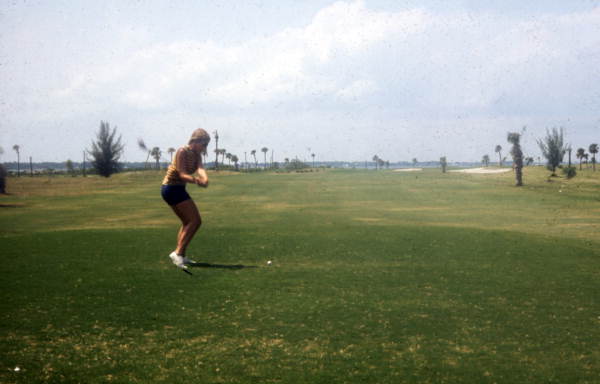 Woman golfing in Cocoa, Florida.