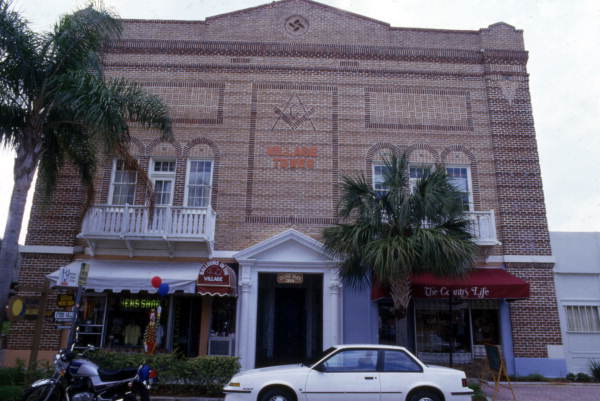 View of the old Masonic Temple building at 315 Brevard Ave. in Cocoa Village, Florida.
