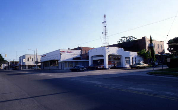 Commercial buildings on the west side of 7th St. in downtown Dade City, Florida.