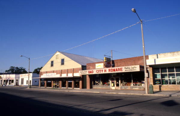 Commercial buildings on the east side of 7th St. in downtown Dade City, Florida.