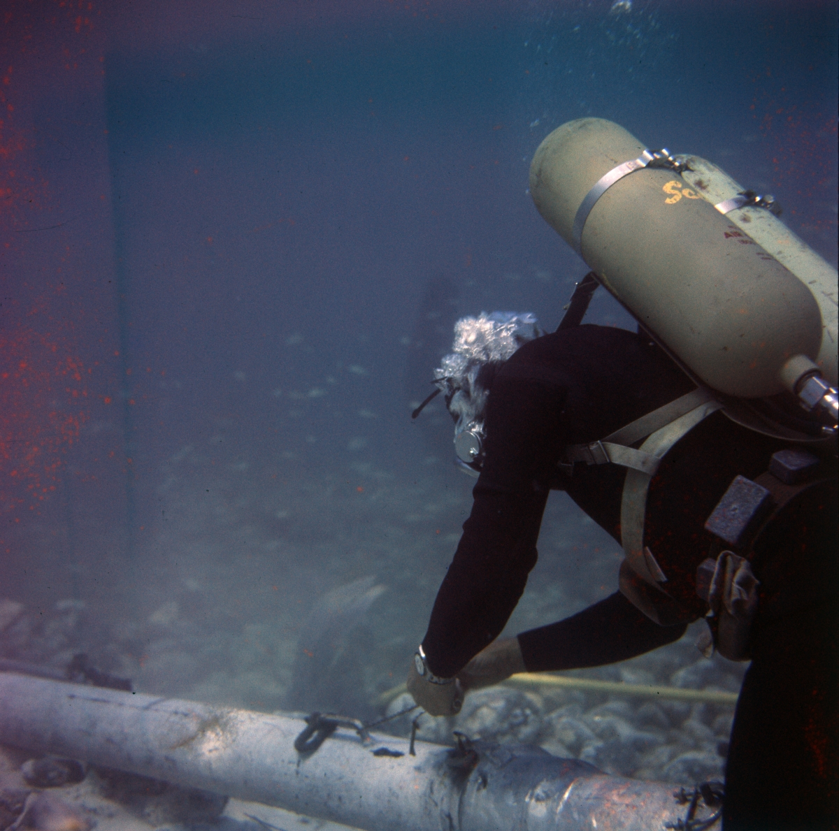 Art McKee working at the San Pedro Underwater Archaeological Preserve near Plantation Key.