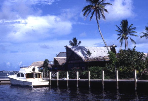 Frances Langford's Outrigger Restaurant and resort at Jensen Beach.