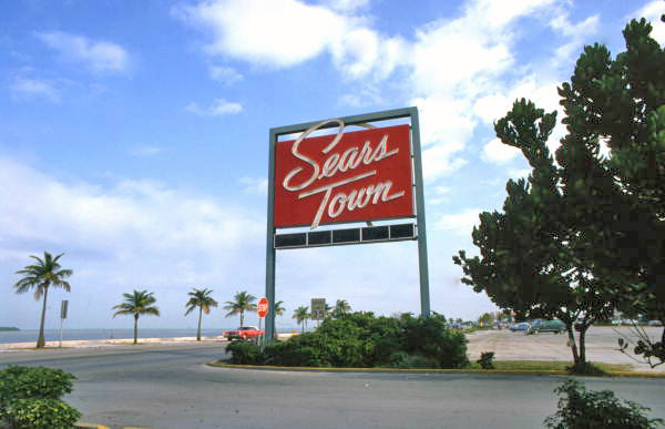 Sears Town shopping center sign on N. Roosevelt Blvd. in Key West.