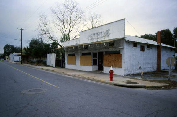 Abandoned building boarded up in Millville.