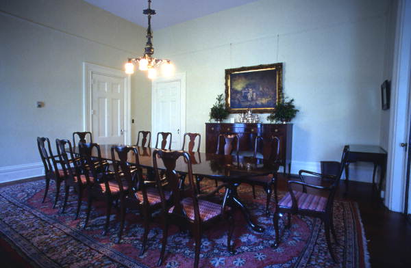 Dining room at the historic Brokaw-McDougall House in Tallahassee.