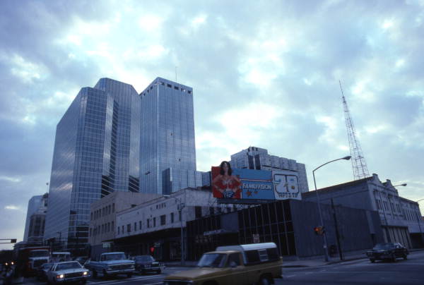 Downtown Tampa at the corner of Ashley Dr. and Kennedy Blvd.