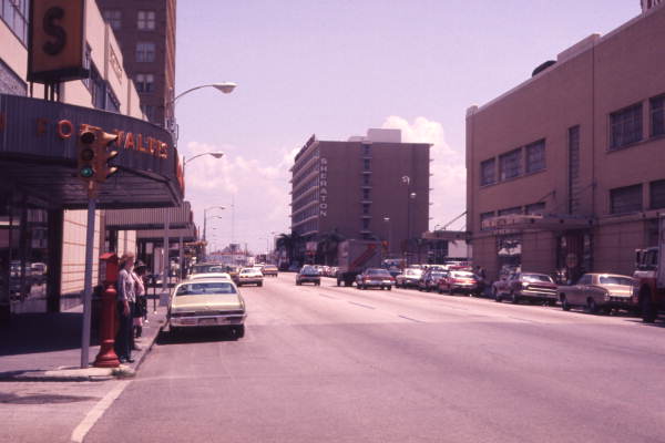 Looking east down Cass St. in Tampa.