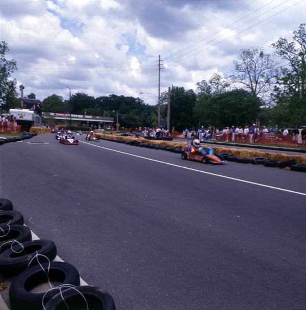 Scene from the Grande Prix kart race on Lafayette St. in Tallahassee, Florida.