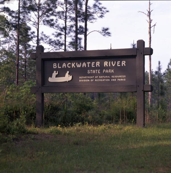 Sign at the Blackwater River State Park in Okaloosa County, Florida.