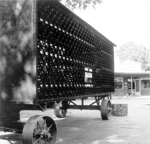View of chain gang wagon at the oldest jail - Saint Augustine, Florida