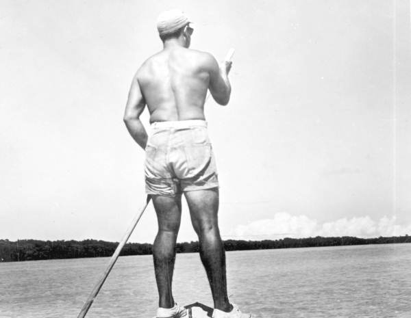Elmo Capo guides his fishing boat - Marathon, Florida