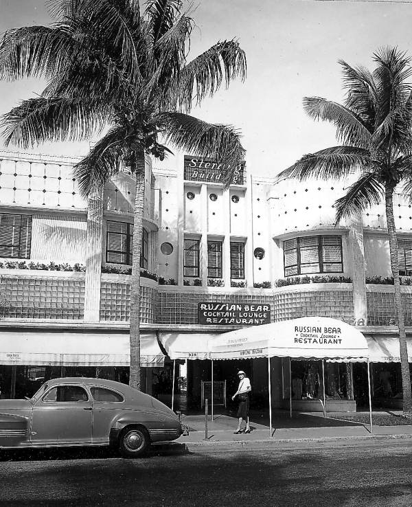 Entrance to the Russian Bear Restaurant - Miami Beach, Florida.