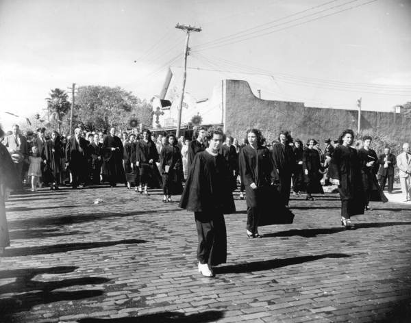 Choir leading the procession during Tarpon Springs' Epiphany celebration - Tarpon Springs, Florida