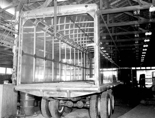A new 30 feet aluminum truck manufactured by the Miller Trailers plant - Bradenton, Florida
