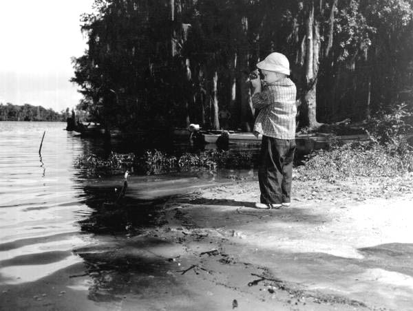 Young Michael Sadler landing a catch - Dead Lakes, Florida