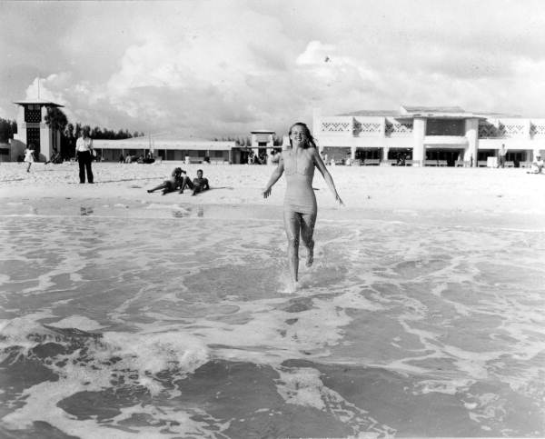 Leola Thomas enjoys Lido Beach - Sarasota, Florida .