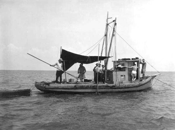 Oyster boat and crew - Apalachicola, Florida
