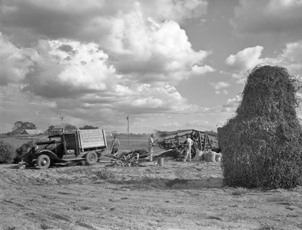 Peanut picking machine on Spears farm - Holmes County, Florida