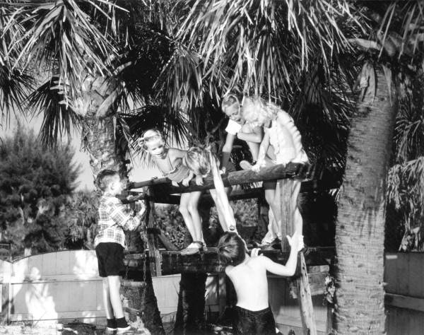 Playground treehouse at the Sunny Hours Beach School - Saint Petersburg, Florida