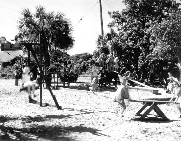 Preschool children on the playground of the Shorecrest outdoor school - Saint Petersburg, Florida