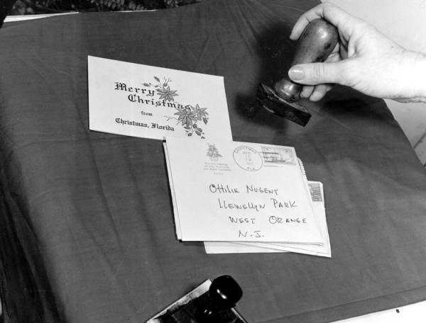 Stamping of letters - Christmas, Florida