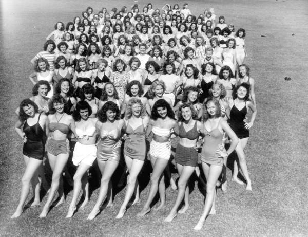 Women from charm school during ballet class - Saint Petersburg, Florida.