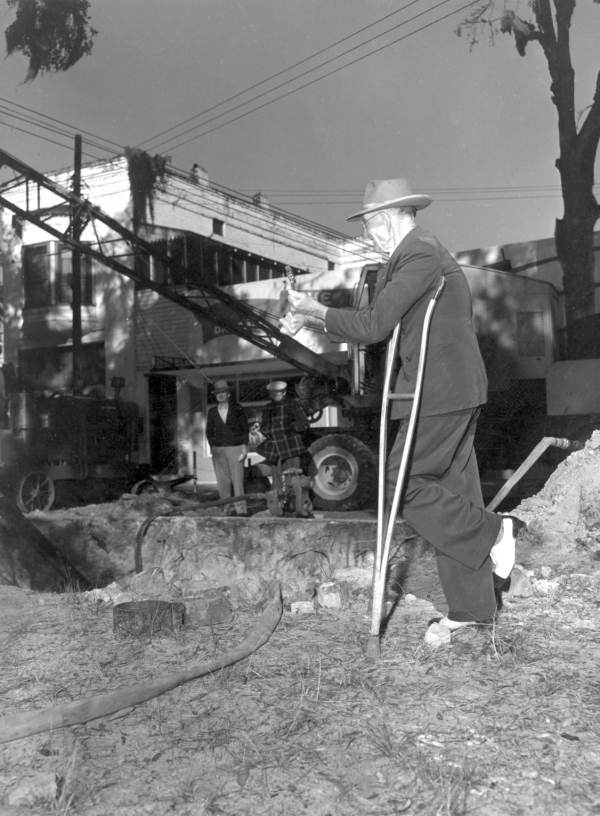 George B. Mobley overseeing a gold excavation - Green Cove Springs, Florida