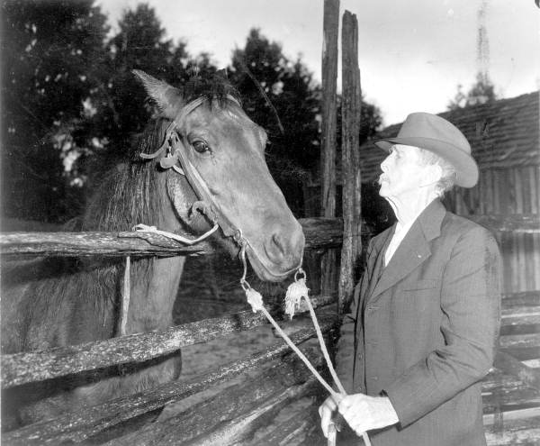 Hance Osteen and his horse - Gilchrist County, Florida