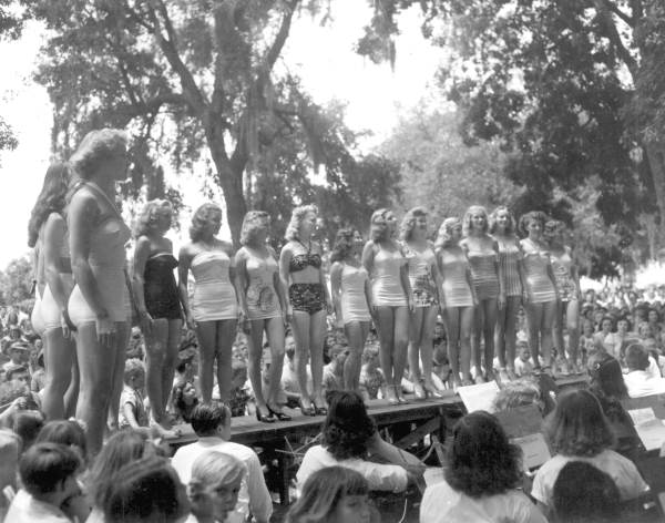 Beauty contestants at the watermelon festival - Leesburg, Florida
