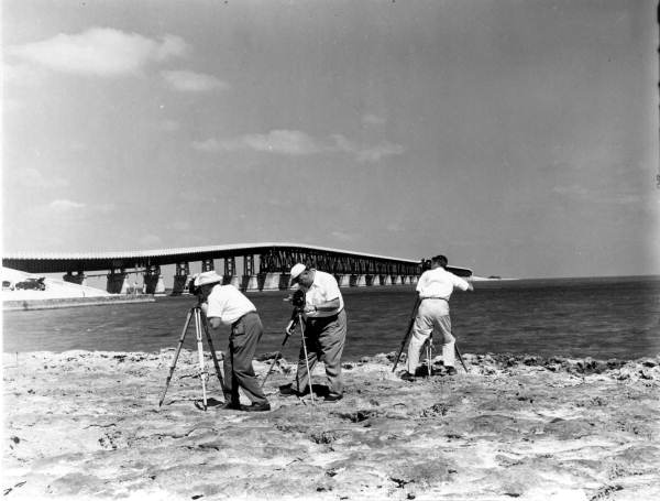 Grantland Rice cameramen making a movie on location - Florida Keys, Florida.