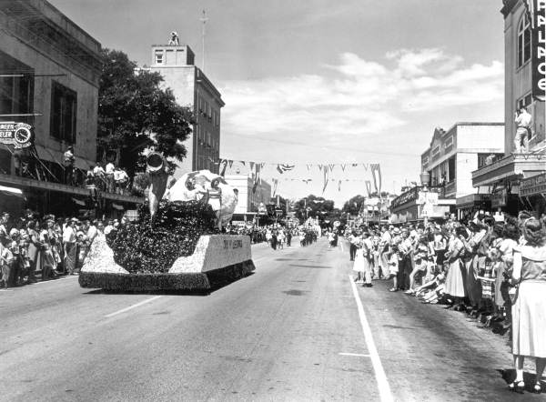 View of a float in the parade at the watermelon festival - Leesburg, Florida