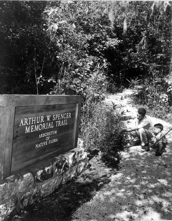 Wayland Stevenson and Harry Walker, Jr. on the nature trail - Marianna, Florida