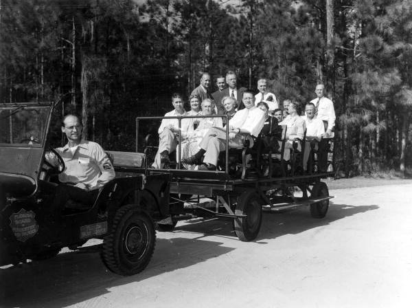 Delegates and officials to the 28th Annual National Conference on State Parks touring Highlands Hammock State Park