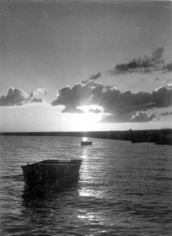 Boat at Lake Okeechobee .