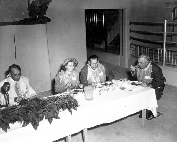 Unidentified people gather for the barbeque at Anthony Farms - Ocala, Florida .