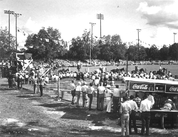 View of the audience attending the rodeo - Bonifay, Florida