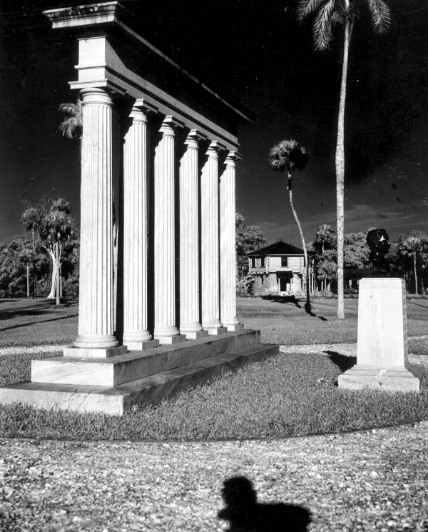 View of Barron Collier memorial monument at the Collier-Seminole State Park - Collier County, Florida