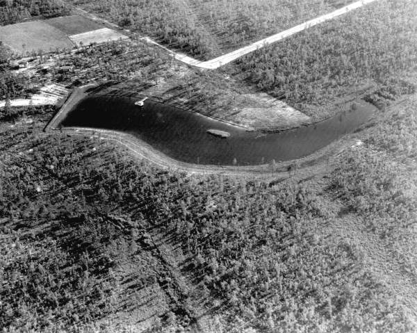 Aerial view of a recreation lake - Crestview, Florida