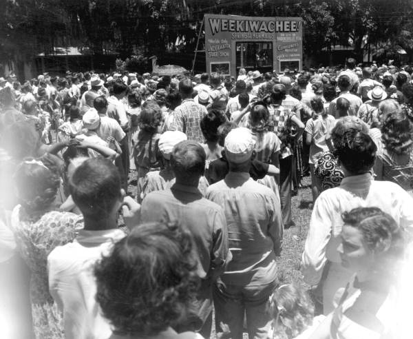 Crowd gathered at the watermelon festival - Leesburg, Florida