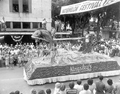 Young women on the Kingley's of Leesburg float in the parade at the watermelon festival - Leesburg, Florida