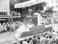 View of the Green's Jewelry float in the parade at the watermelon festival - Leesburg, Florida