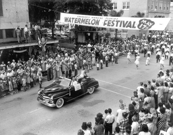Automobile in the parade at the watermelon festival - Leesburg, Florida