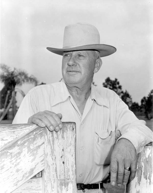 Close up of Heber Meeks, general manager of Orlando Cattle Company's ranch - Deer Park, Florida