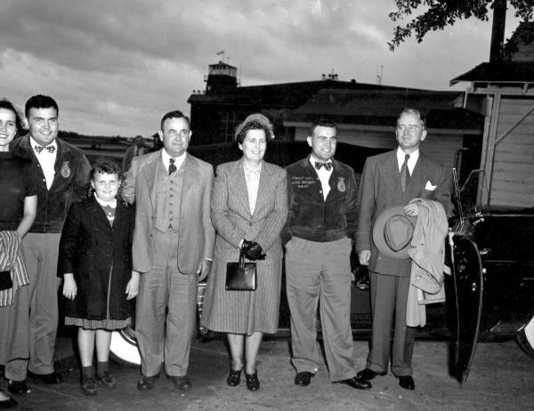 Forrest Davis Jr with members of his family and Governor Warren - Quincy, Florida