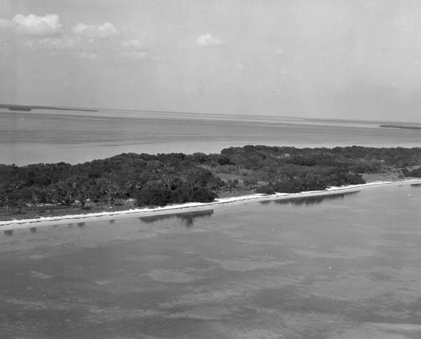 Aerial view of Mullet Key in Tampa Bay - Pinellas County, Florida