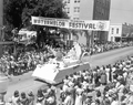 Crowd watching parade at the watermelon festival - Leesburg, Florida