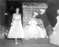 Beauty contestant being crowned by a Marine Corps officer at the watermelon festival - Leesburg, Florida